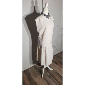 MISS LOOK DRESS WHITE SLEEVELESS COTTON SIZE XL